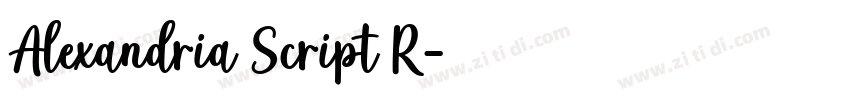 Alexandria Script R字体转换 Alexandria Script R字体转换